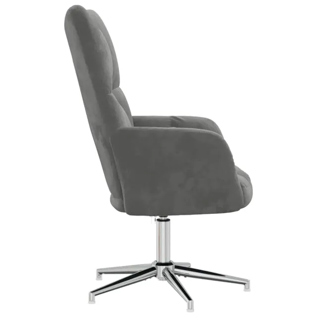 Chaise de relaxation Gris foncé Velours