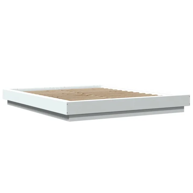 Cadre de lit sans matelas blanc 150x200 cm