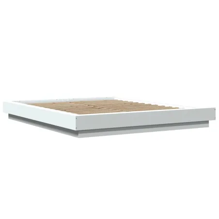 Cadre de lit sans matelas blanc 150x200 cm