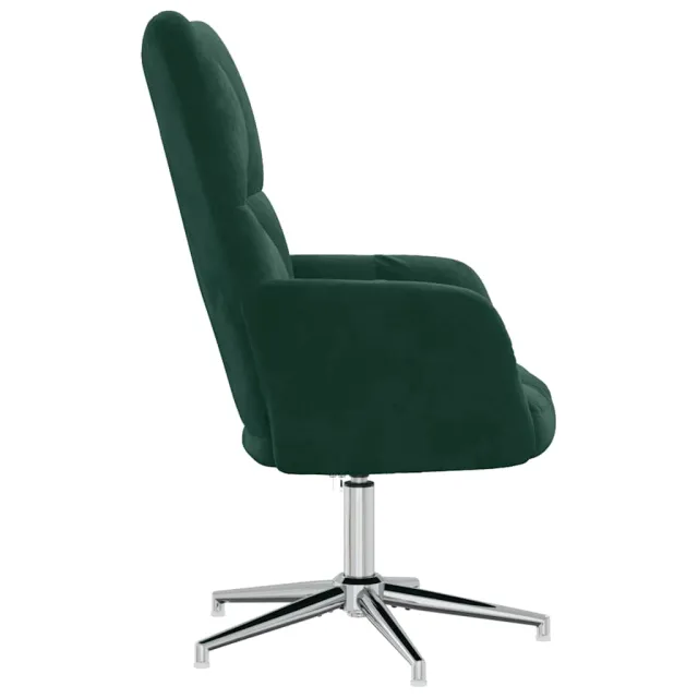 Chaise de relaxation Vert foncé Velours