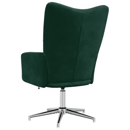 Chaise de relaxation Vert foncé Velours
