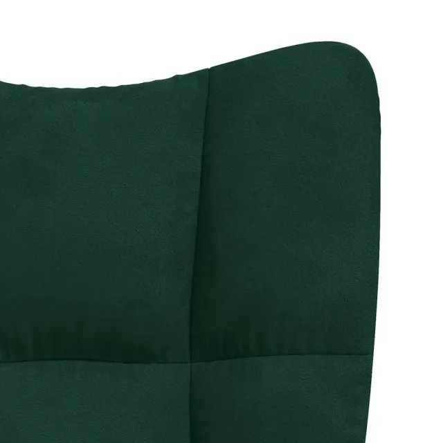 Chaise de relaxation Vert foncé Velours