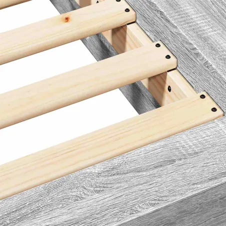 Cadre de lit sans matelas sonoma gris 100x200 cm