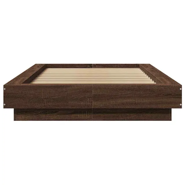 Cadre de lit sans matelas chêne marron 100x200 cm