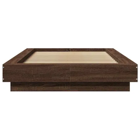 Cadre de lit sans matelas chêne marron 100x200 cm