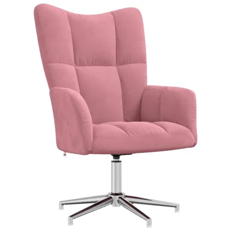 Chaise de relaxation Rose Velours
