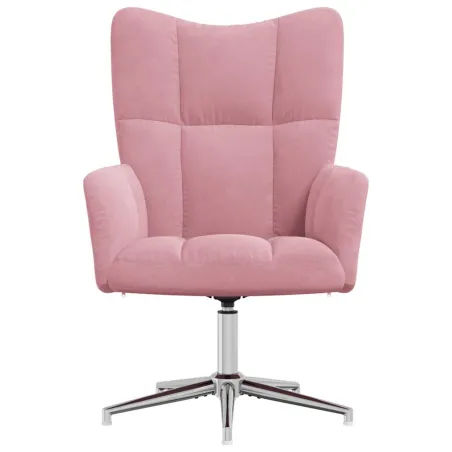 Chaise de relaxation Rose Velours