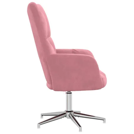 Chaise de relaxation Rose Velours