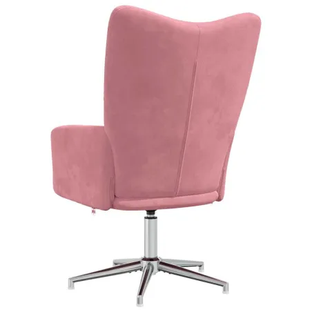 Chaise de relaxation Rose Velours