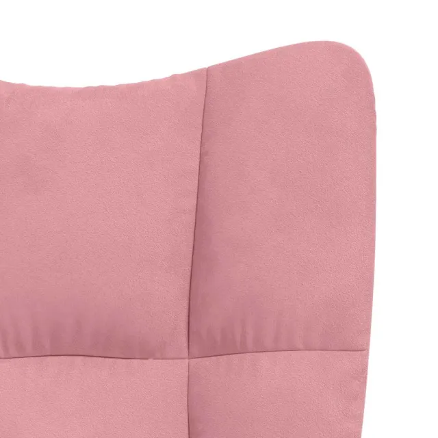 Chaise de relaxation Rose Velours