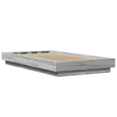 Cadre de lit sans matelas sonoma gris 90x200 cm