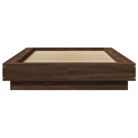 Cadre de lit sans matelas chêne marron 90x200 cm