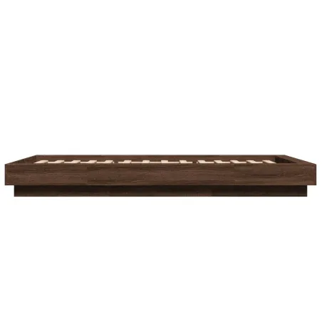 Cadre de lit sans matelas chêne marron 90x200 cm