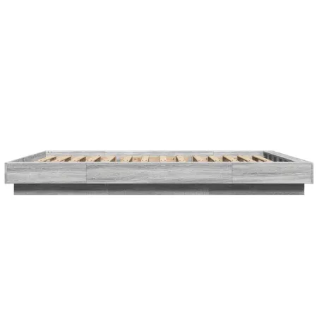 Cadre de lit sans matelas sonoma gris 140x190 cm