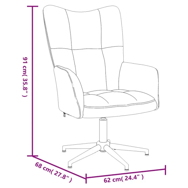Chaise de relaxation Noir Velours