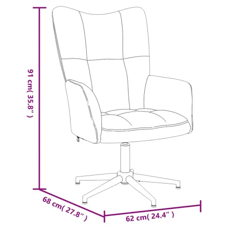 Chaise de relaxation Noir Velours