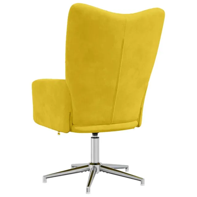 Chaise de relaxation Jaune moutarde Velours