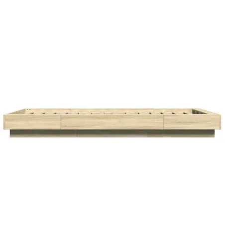 Cadre de lit sans matelas chêne sonoma 90x190 cm