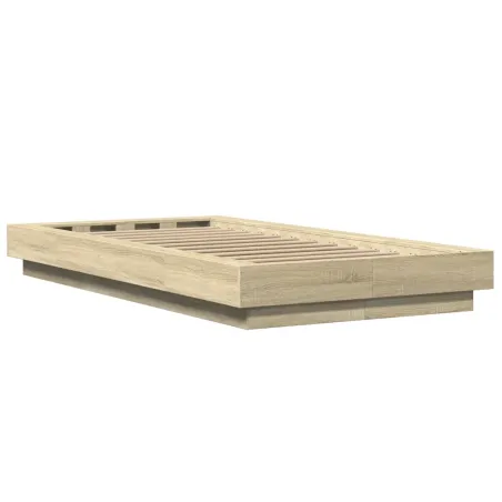 Cadre de lit sans matelas chêne sonoma 90x190 cm