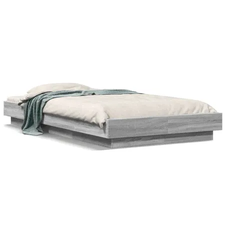 Cadre de lit sans matelas sonoma gris 90x190 cm
