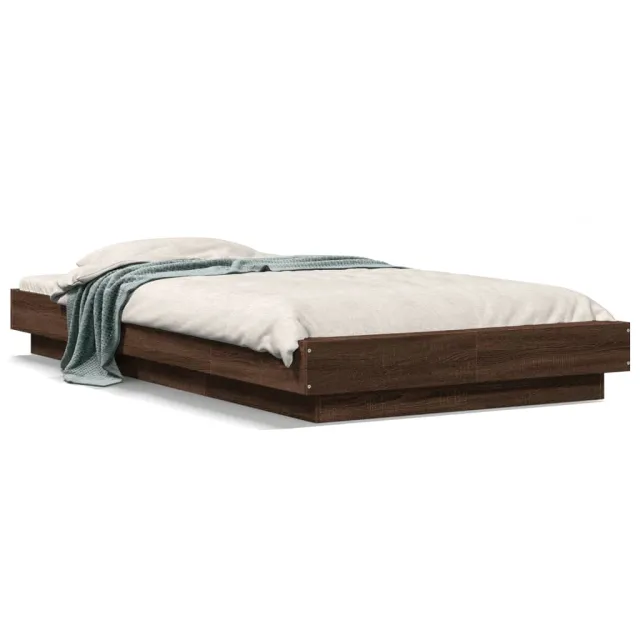 Cadre de lit sans matelas chêne marron 90x190 cm