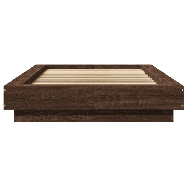 Cadre de lit sans matelas chêne marron 90x190 cm