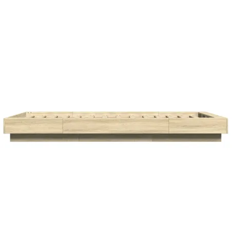Cadre de lit sans matelas chêne sonoma 75x190 cm