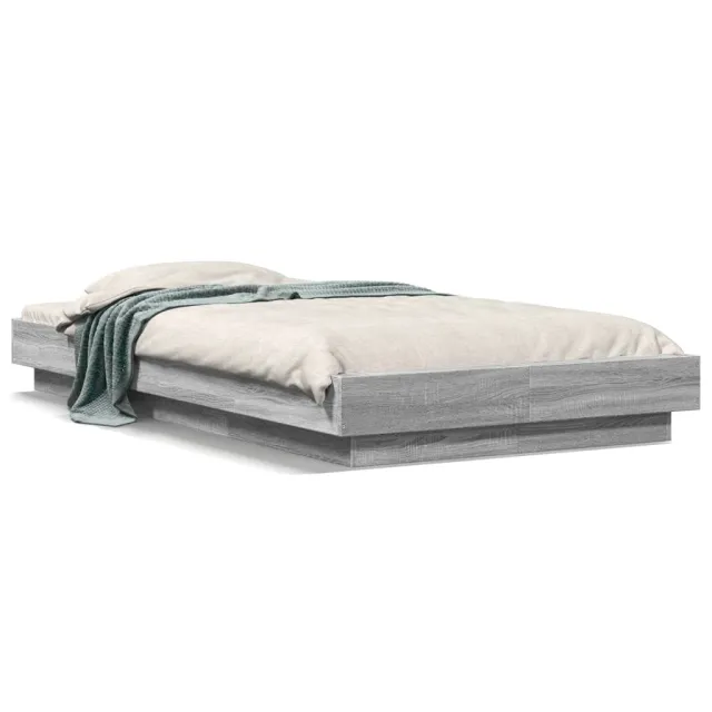 Cadre de lit sans matelas sonoma gris 75x190 cm