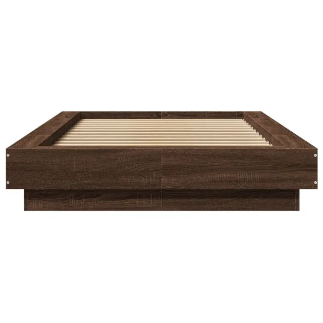 Cadre de lit sans matelas chêne marron 75x190 cm