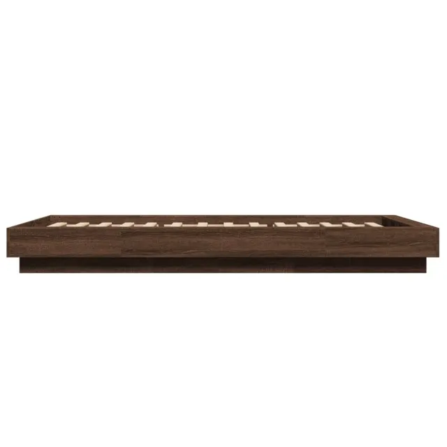 Cadre de lit sans matelas chêne marron 75x190 cm