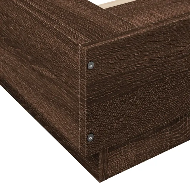Cadre de lit sans matelas chêne marron 75x190 cm