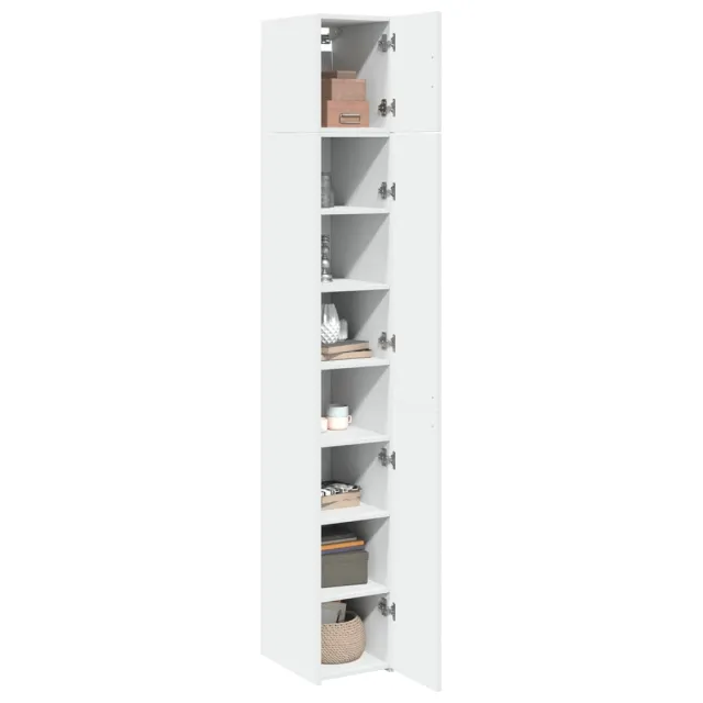 Armoire de rangement mince blanc 30x42,5x225 cm