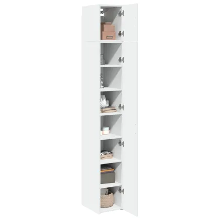 Armoire de rangement mince blanc 30x42,5x225 cm