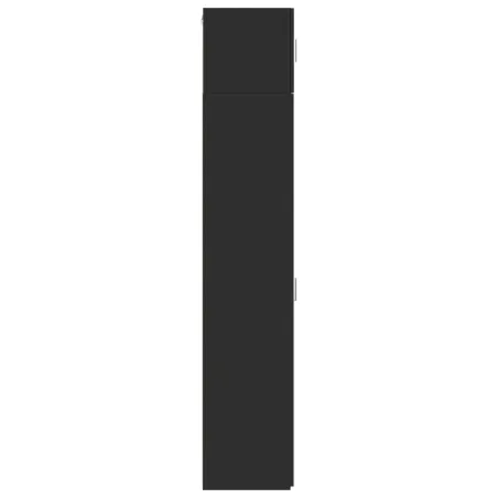 Armoire de rangement mince noir 30x42,5x225cm bois d'ingénierie