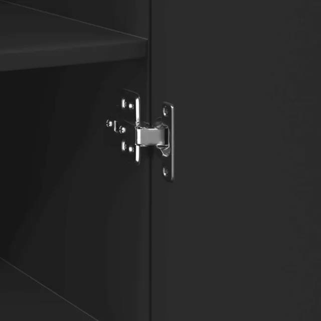 Armoire de rangement mince noir 30x42,5x225cm bois d'ingénierie