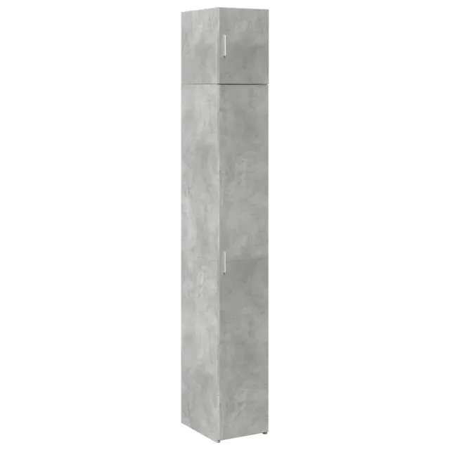 Armoire de rangement mince gris béton 30x42,5x225 cm