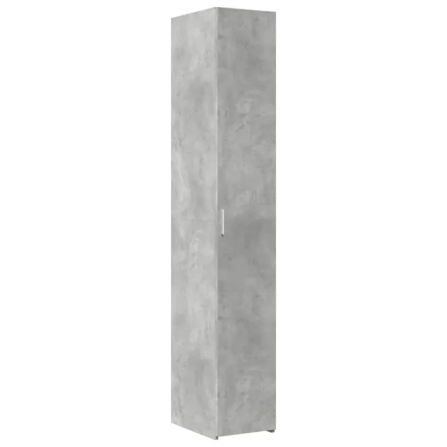 Armoire de rangement mince gris béton 30x42,5x225 cm