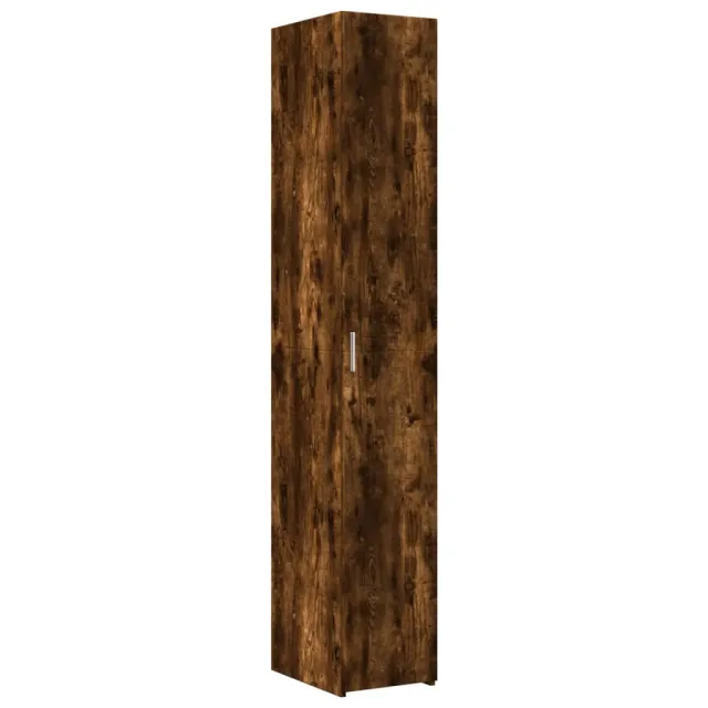 Armoire de rangement mince chêne fumé 30x42,5x225 cm