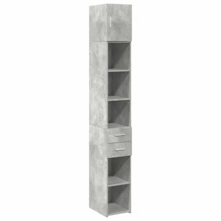 Armoire de rangement mince gris béton 30x42,5x225 cm 2