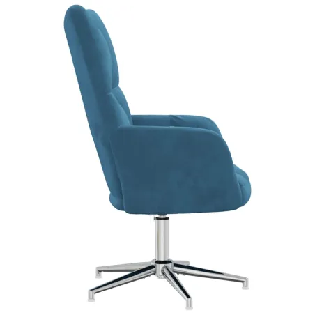 Chaise de relaxation Bleu Velours
