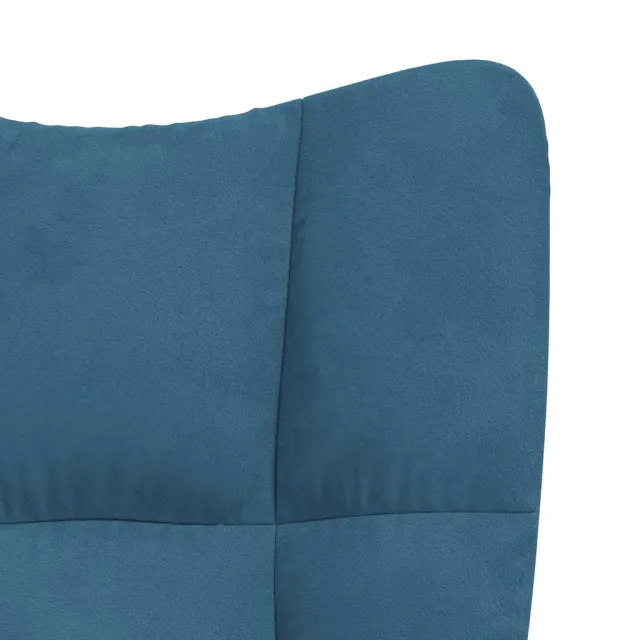 Chaise de relaxation Bleu Velours