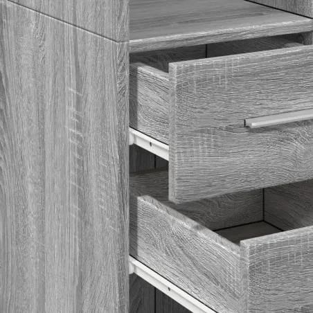 Armoire de rangement mince sonoma gris 30x42,5x225 cm