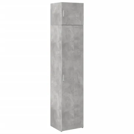 Armoire de rangement mince gris béton 45x42,5x225 cm