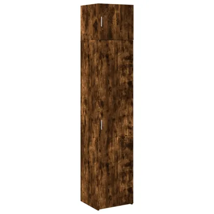 Armoire de rangement mince chêne fumé 45x42,5x225 cm 2