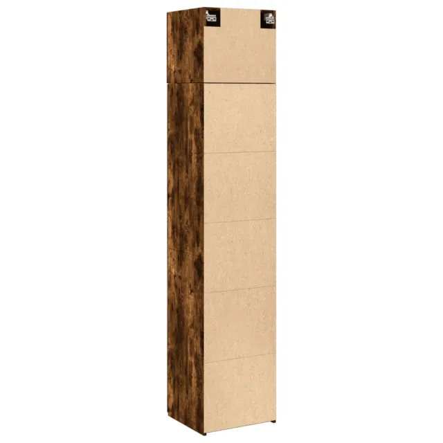 Armoire de rangement mince chêne fumé 45x42,5x225 cm