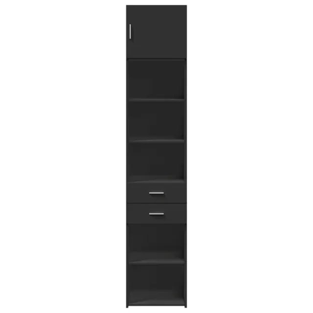 Armoire de rangement mince noir 45x42,5x225cm bois d'ingénierie