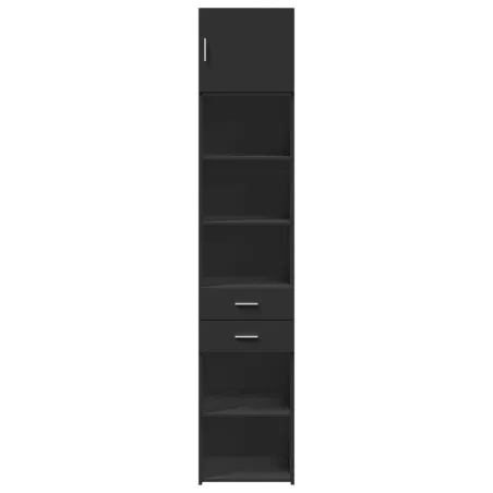 Armoire de rangement mince noir 45x42,5x225cm bois d'ingénierie