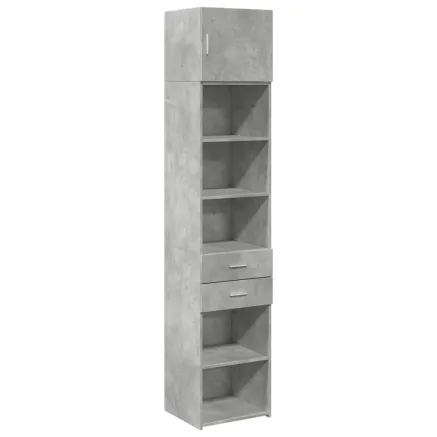 Armoire de rangement mince gris béton 45x42,5x225 cm 2