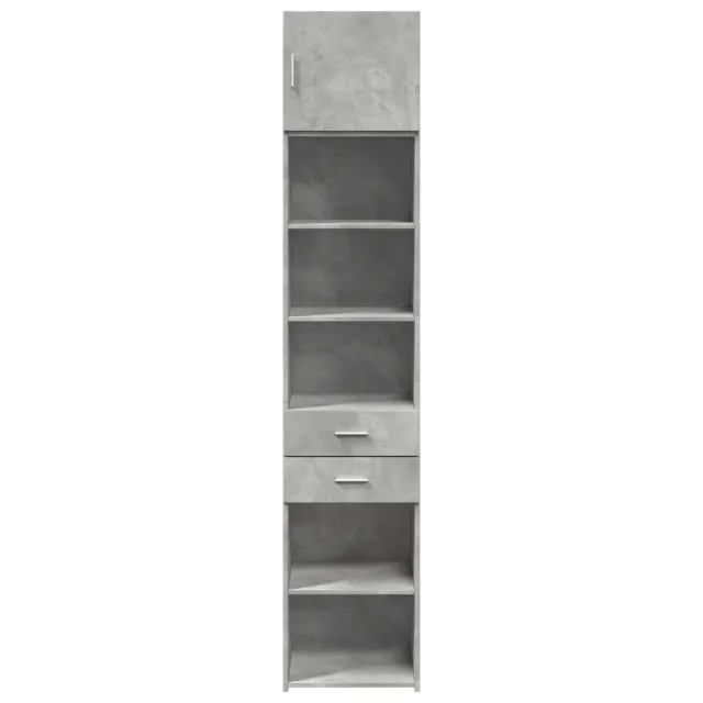 Armoire de rangement mince gris béton 45x42,5x225 cm
