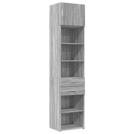 Armoire de rangement mince sonoma gris 50x42,5x225 cm 2